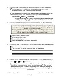 Application for Protection Order Against Domestic Violence - Nevada, Page 2