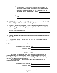 Application for Protection Order Against Domestic Violence - Nevada, Page 8