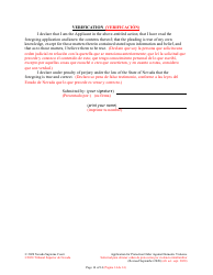 Application for Protection Order Against Domestic Violence - Nevada (English/Spanish), Page 14