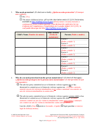 Application for Protection Order Against Domestic Violence - Nevada (English/Spanish), Page 2