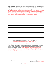 Application for Protection Order Against Domestic Violence - Nevada (English/Spanish), Page 5