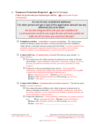 Application for Protection Order Against Domestic Violence - Nevada (English/Spanish), Page 7
