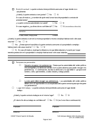 Solicitud Para Obtener Orden De Proteccion - Nevada (Spanish), Page 6