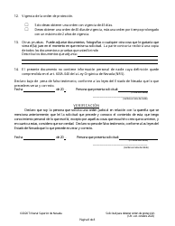 Solicitud Para Obtener Orden De Proteccion - Nevada (Spanish), Page 8