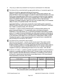 Application for Protection Order Against Stalking/Harassment, Sexual Assault, or Harm to Minors - Nevada, Page 2