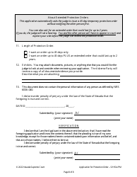 Application for Protection Order Against Stalking/Harassment, Sexual Assault, or Harm to Minors - Nevada, Page 8