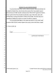 Extended Protection Order Against Stalking or Harassment - Nevada, Page 5