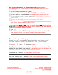 Application for Protection Order - Nevada (English/Spanish), Page 4