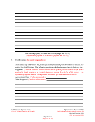 Application for Protection Order - Nevada (English/Spanish), Page 6