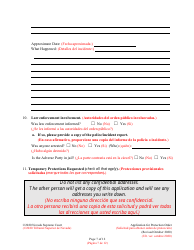 Application for Protection Order - Nevada (English/Spanish), Page 7