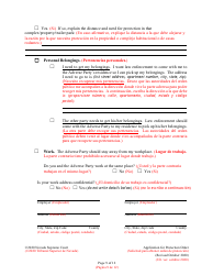 Application for Protection Order - Nevada (English/Spanish), Page 9