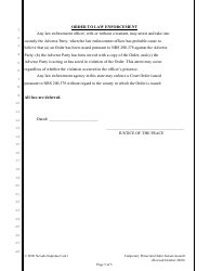 Sexual Assault Temporary Protection Order - Nevada, Page 5