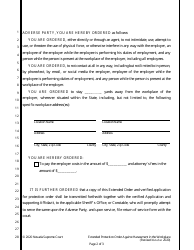 Extended Protection Order Against Harassment in the Workplace - Nevada, Page 2