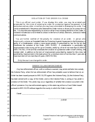 Extended Protection Order Against Harassment in the Workplace - Nevada, Page 3