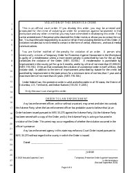 Temporary Protection Order Against Harassment in the Workplace - Nevada, Page 4