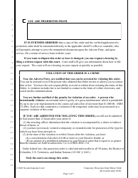 Temporary Protection Order on Behalf of Minor Child - Nevada, Page 4