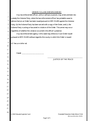 Extended Protection Order on Behalf of Minor Child - Nevada, Page 5