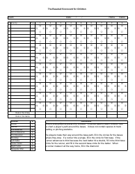Document preview: Baseball Scorecard for Children