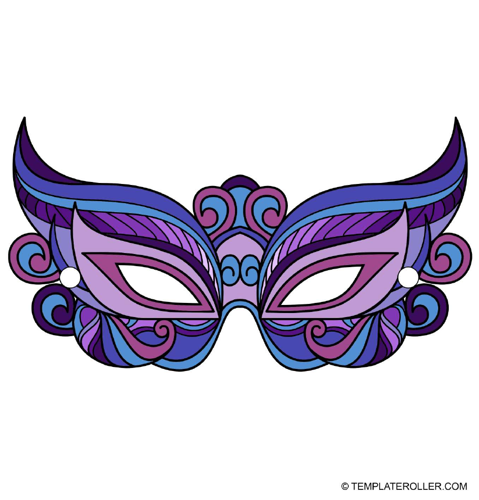 Mardi Gras Mask Template - Elegant