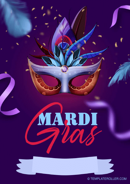 Mardi Gras Poster Template - Violet