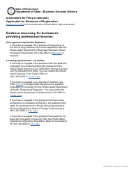 Form 350 Statement of Registration - Foreign Limited Partnership - Rhode Island, Page 2