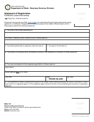 Form 350 Statement of Registration - Foreign Limited Partnership - Rhode Island, Page 3
