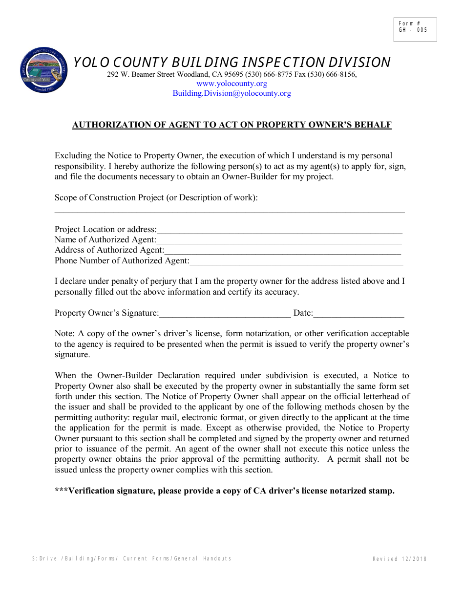 Form Gh 005 Fill Out Sign Online And Download Printable Pdf Yolo County California 