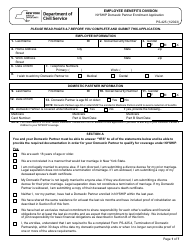 Document preview: Form PS-425 Nyship Domestic Partner Enrollment Application - New York