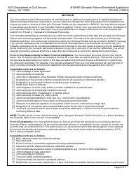 Form PS-425 Nyship Domestic Partner Enrollment Application - New York, Page 2
