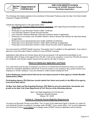 Form PS-425 Nyship Domestic Partner Enrollment Application - New York, Page 4