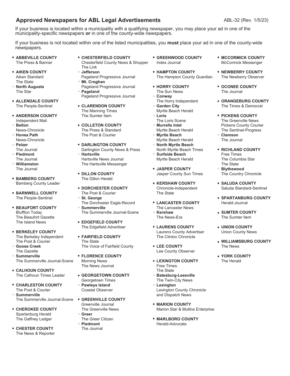 Form ABL-921C Application for Liquor Producer Warehouse License - South Carolina, Page 4