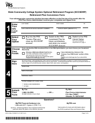 Form OCC-2 State Community College System Optional Retirement Program (Sccsorp) Retirement Plan Conversion Form - Florida