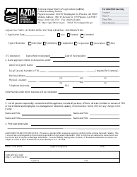 Aquaculture Facility - Special License Application - Arizona, Page 2