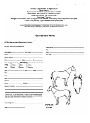 Equine Registration Application - Arizona, Page 2