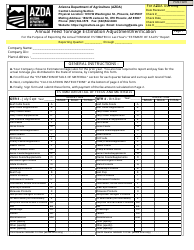Document preview: Annual Feed Tonnage Estimation Adjustment/Verification - Arizona