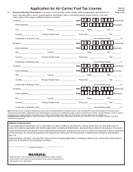 Form DR-176 Application for Air Carrier Fuel Tax License - Florida, Page 2