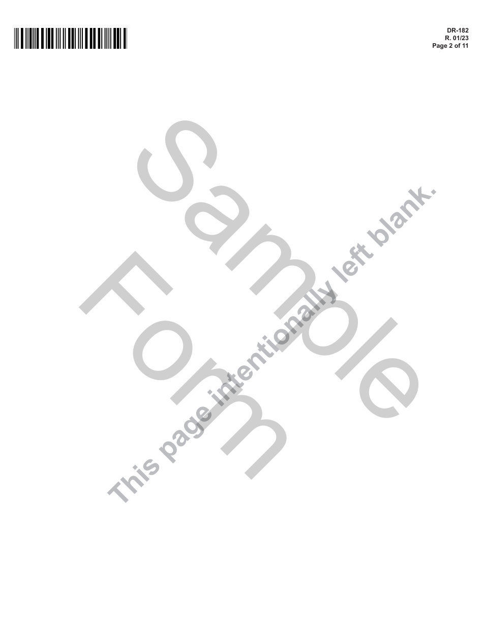 Form DR-182 Florida Air Carrier Fuel Tax Return - Sample - Florida, Page 2