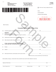 Form DR-309631 Terminal Supplier Fuel Tax Return - Sample - Florida, Page 3