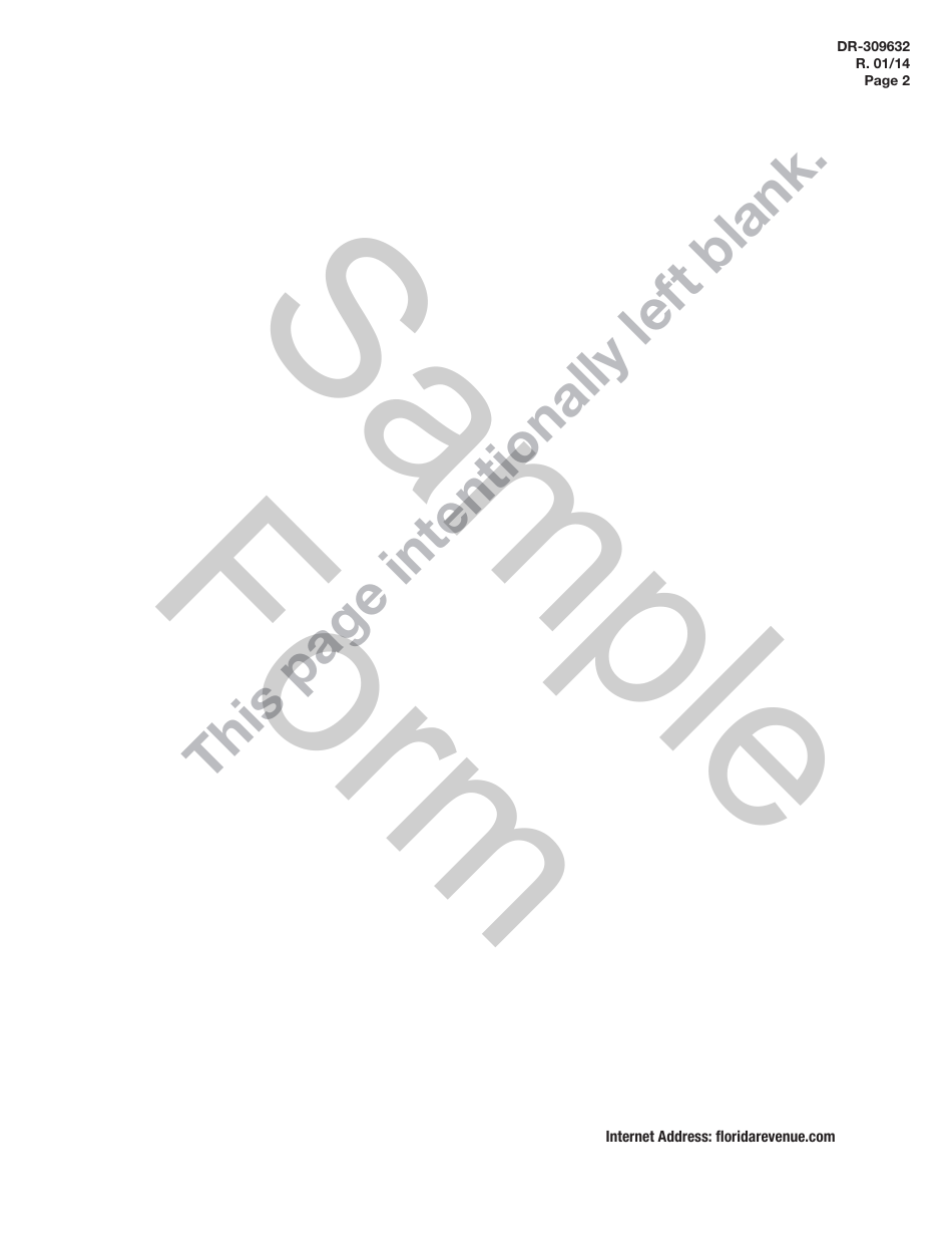 Form DR-309632 Wholesaler / Importer Fuel Tax Return - Sample - Florida, Page 2