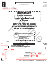 Form DR-309633 Mass Transit System Provider Fuel Tax Return - Sample - Florida