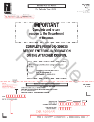 Form DR-309635 Blender Fuel Tax Return - Sample - Florida