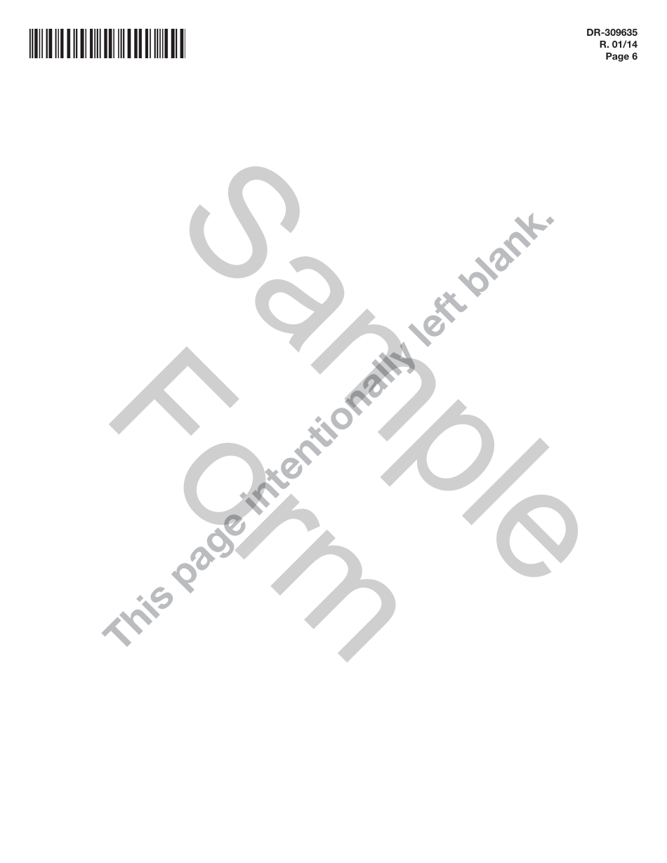 Form DR-309635 Blender Fuel Tax Return - Sample - Florida, Page 6