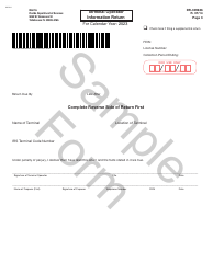 Form DR-309636 Terminal Operator Information Return - Sample - Florida, Page 3