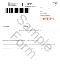 Form DR-309638 Exporter Fuel Tax Return - Sample - Florida, Page 3