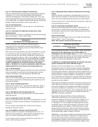 Instructions for Form DR-908 Insurance Premium Taxes and Fees Return - Florida, Page 10