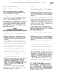 Instructions for Form DR-908 Insurance Premium Taxes and Fees Return - Florida, Page 4