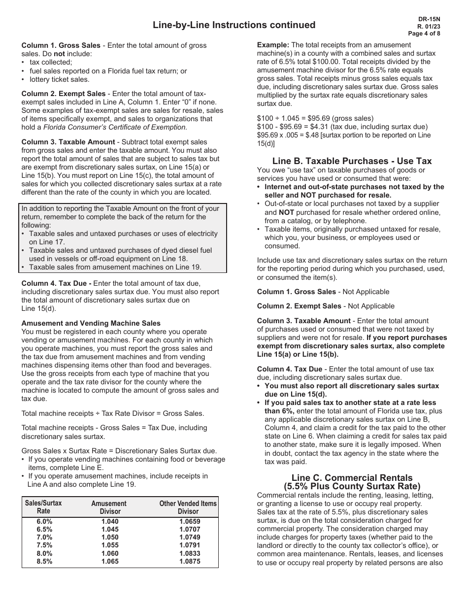 Download Instructions for Form DR15 Sales and Use Tax Return PDF 2020