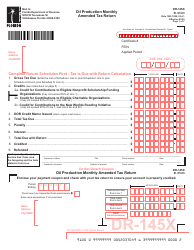 Document preview: Form DR-145X Oil Production Monthly Amended Tax Return - Florida