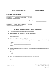 Affidavit of Completion of Publication Service - Kansas
