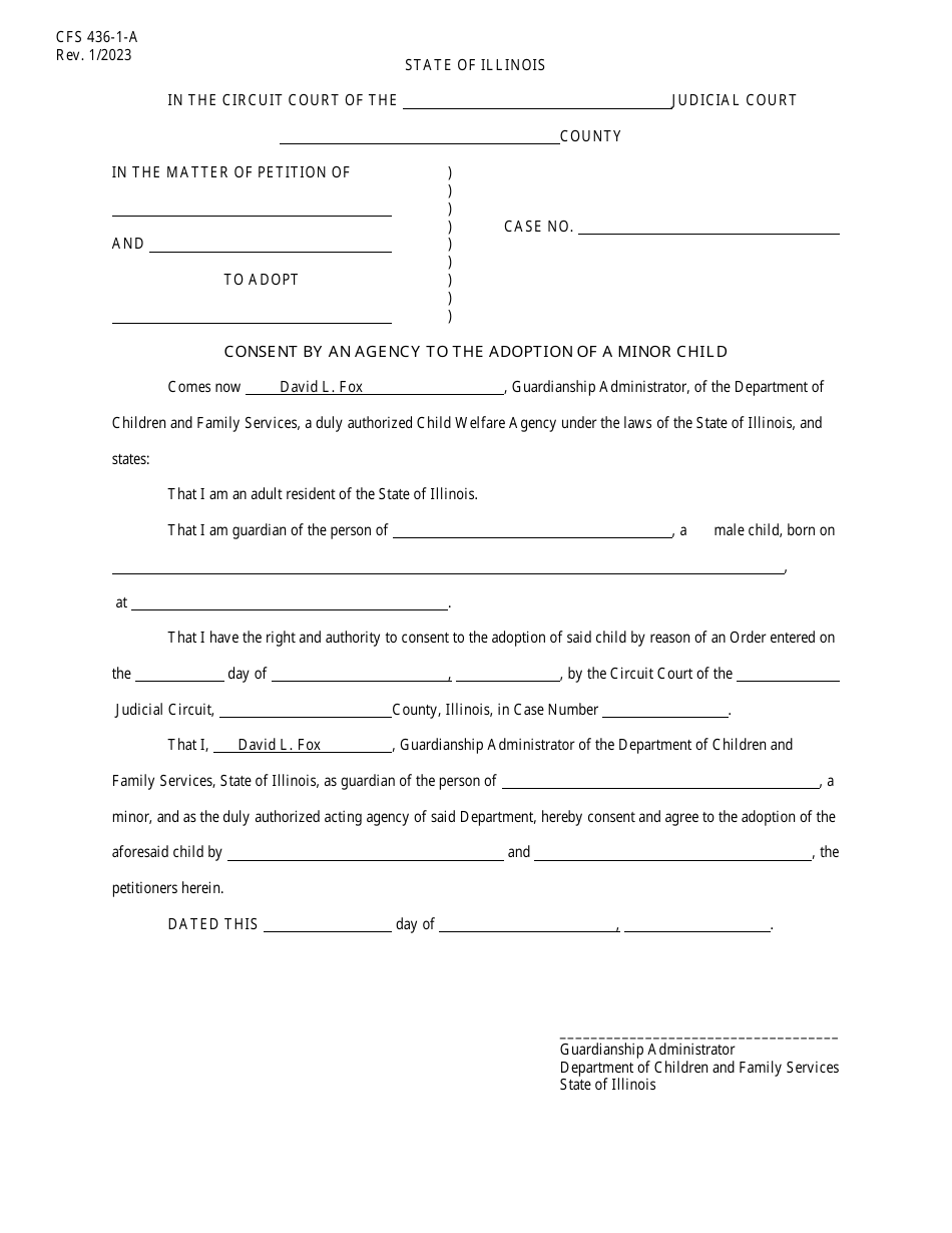 Form CFS436-1-A - Fill Out, Sign Online and Download Fillable PDF ...